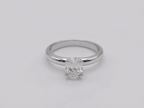 1 Carat Oval Cut Lab Grown Diamond Solitaire Engagement Ring in 14K Gold - Rarest Jewelries