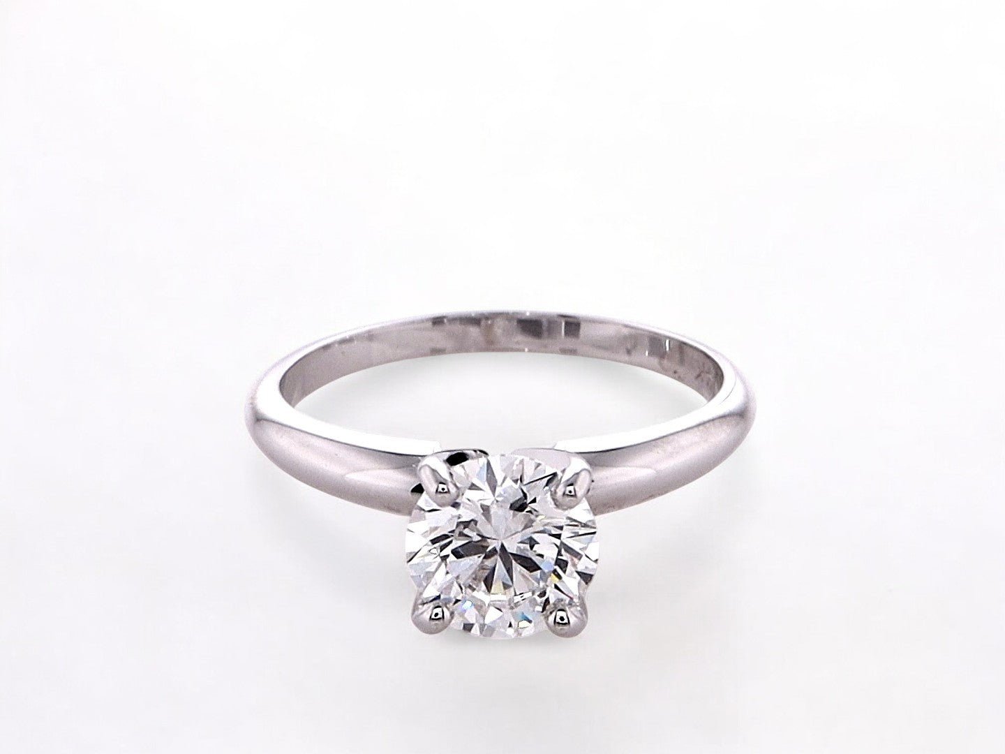 1 Carat Round Brilliant Lab Grown Diamond Solitaire Ring in 14K Gold - Rarest Jewelries