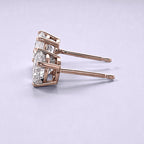 1 Carat Round Brilliant Lab Grown Diamond Stud Earrings in 14K Gold - Rarest Jewelries