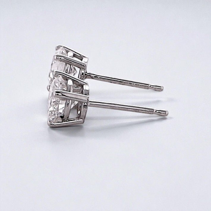 1 Carat Round Brilliant Lab Grown Diamond Stud Earrings in 14K Gold - Rarest Jewelries