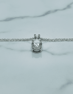 1.02 Carat Oval Brilliant Lab Grown Diamond Pendant in 14K Gold - Rarest Jewelries