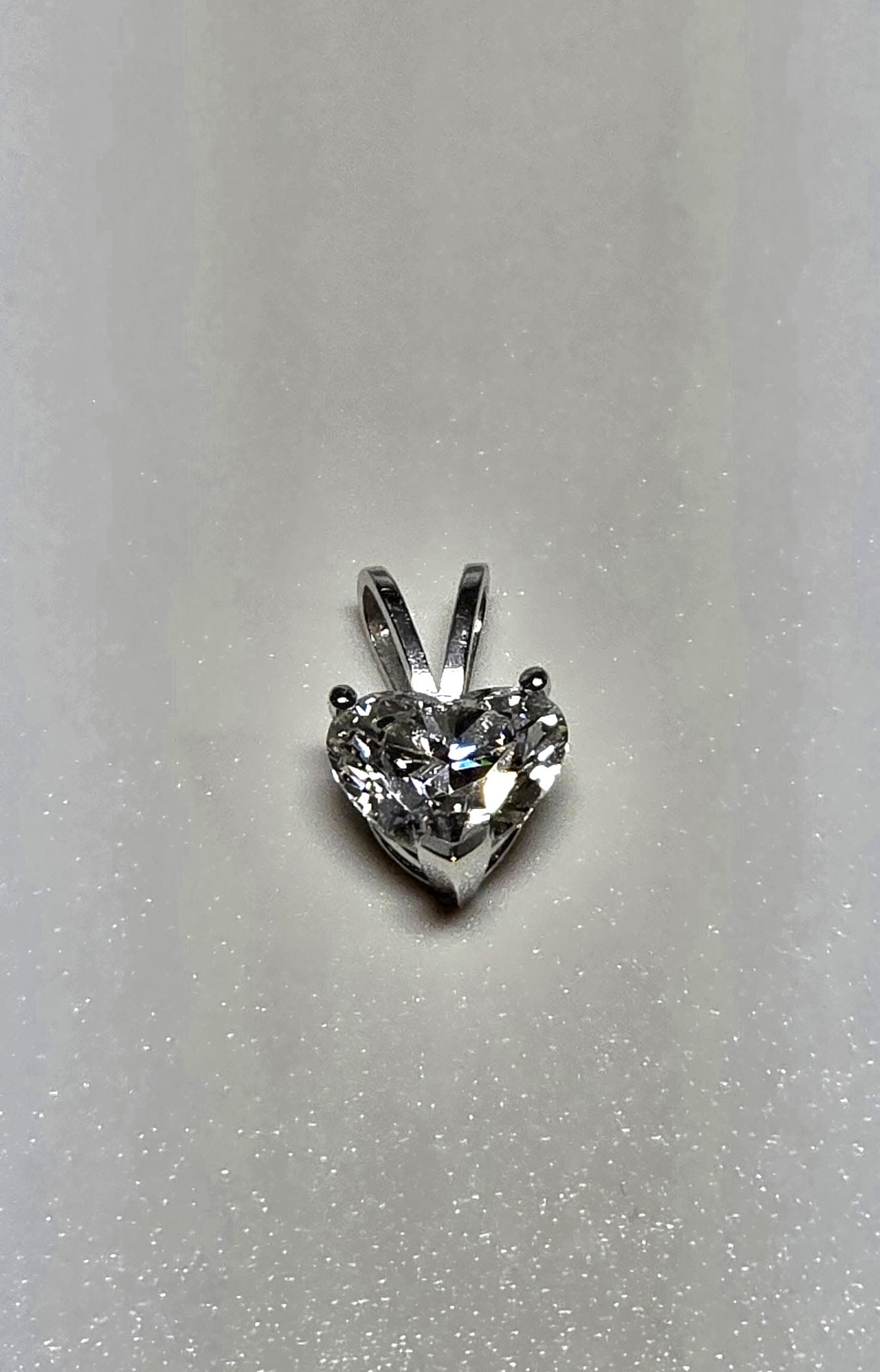 1.04 Carat Heart Shape Cut Lab Grown Diamond Pendant in 14K Gold - Rarest Jewelries