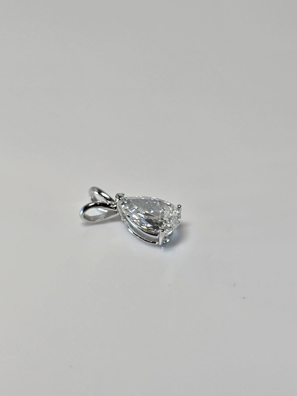 1.04 Carat Pear Shape Cut Lab Grown Diamond Pendant in 14K Gold - Rarest Jewelries