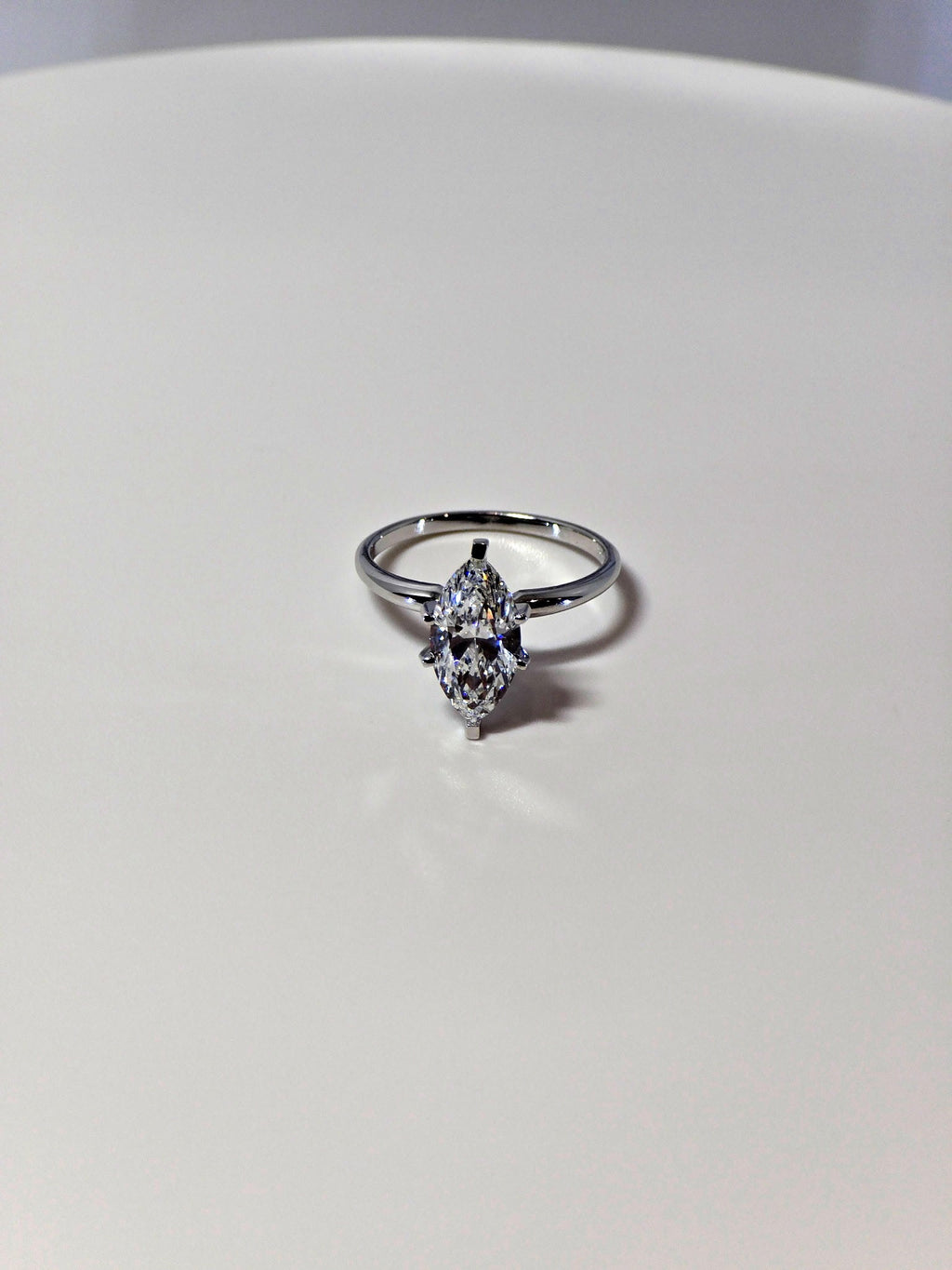 1.07 Carat Marquise Cut Lab Grown Diamond Solitaire Engagement Ring in 14K Gold - Rarest Jewelries