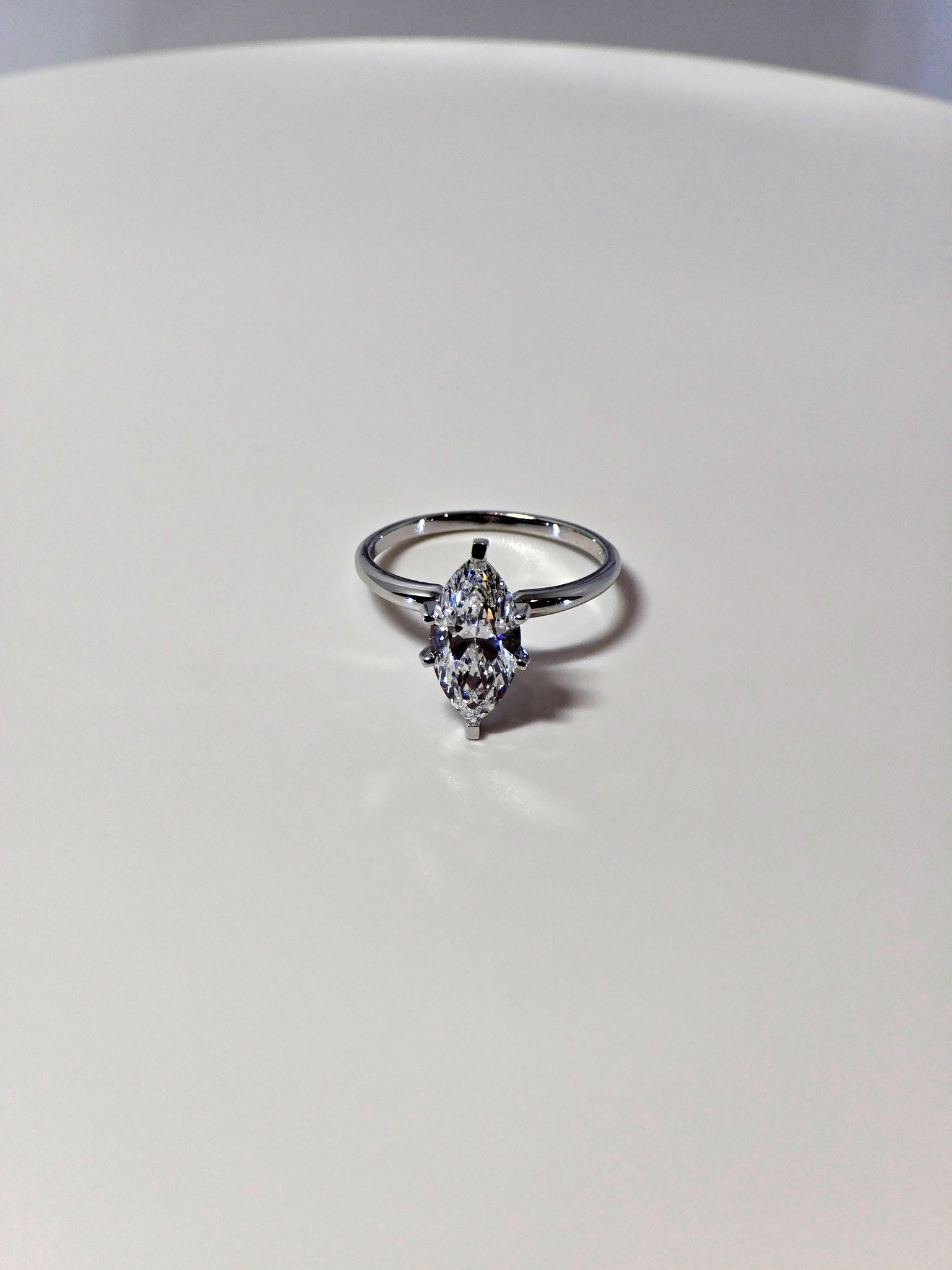 1.07 Carat Marquise Cut Lab Grown Diamond Solitaire Engagement Ring in 14K Gold - Rarest Jewelries