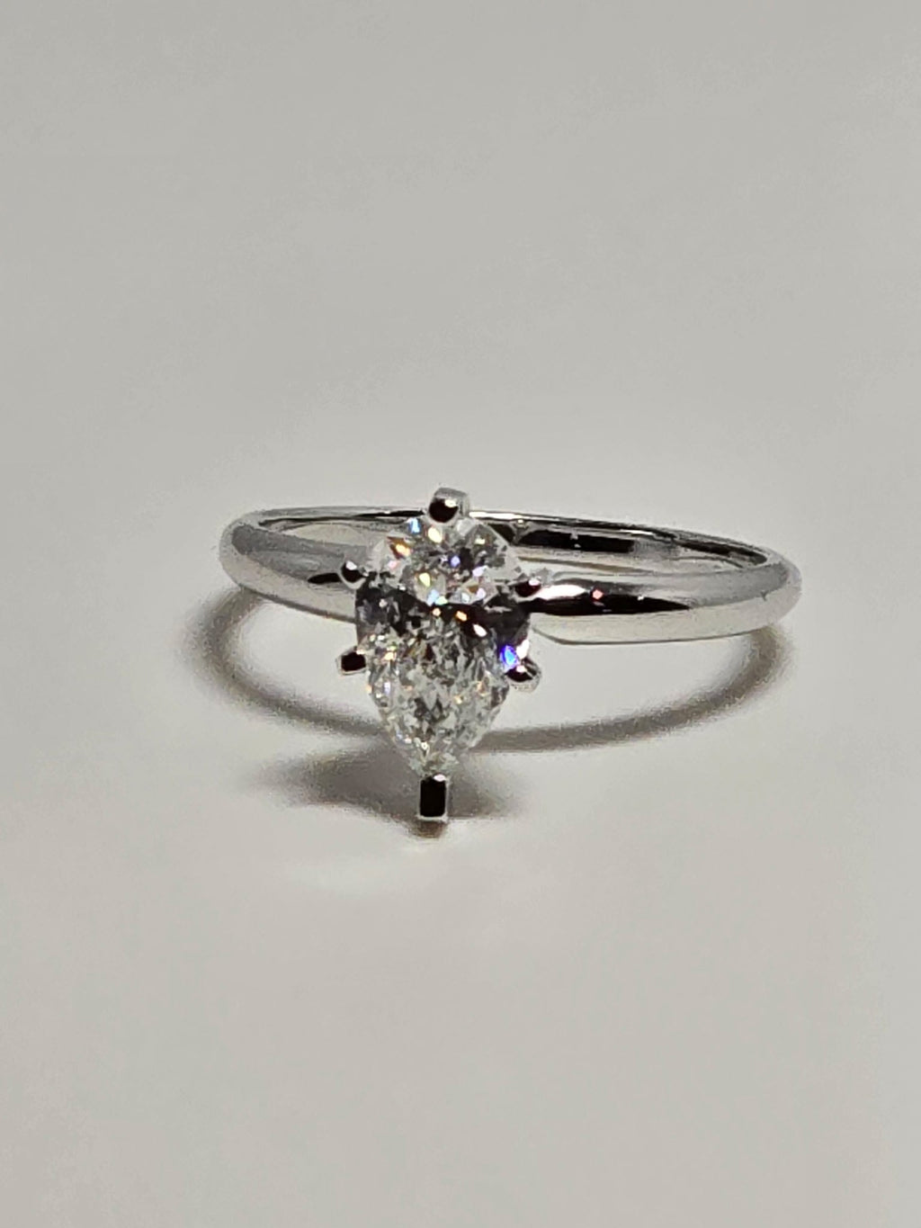 1.07 Carat Pear Cut Lab Grown Diamond Engagement Promise Ring in 14K Gold - Rarest Jewelries