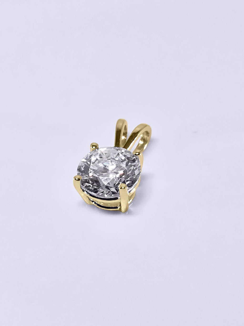 1.09 Carat Brilliant Round Lab Grown Diamond Pendant in 14K Gold - Rarest Jewelries