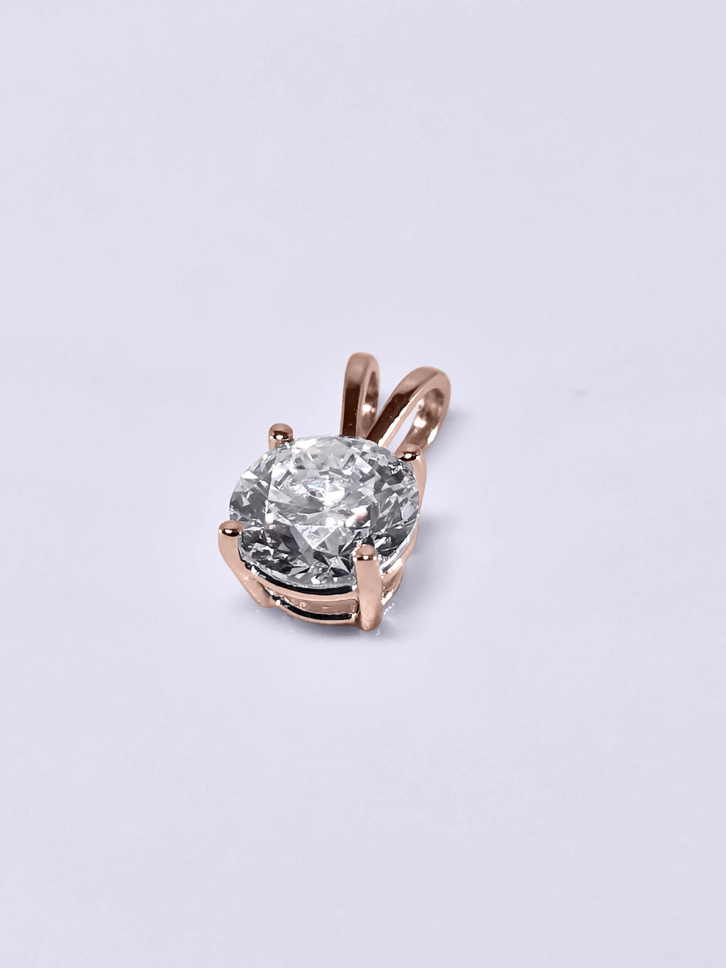 1.09 Carat Brilliant Round Lab Grown Diamond Pendant in 14K Gold - Rarest Jewelries