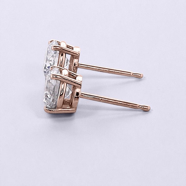 1.4 Carat Round Brilliant Lab Grown Diamond Stud Earrings in 14K Gold - Rarest Jewelries