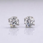 1.4 Carat Round Brilliant Lab Grown Diamond Stud Earrings in 14K Gold - Rarest Jewelries