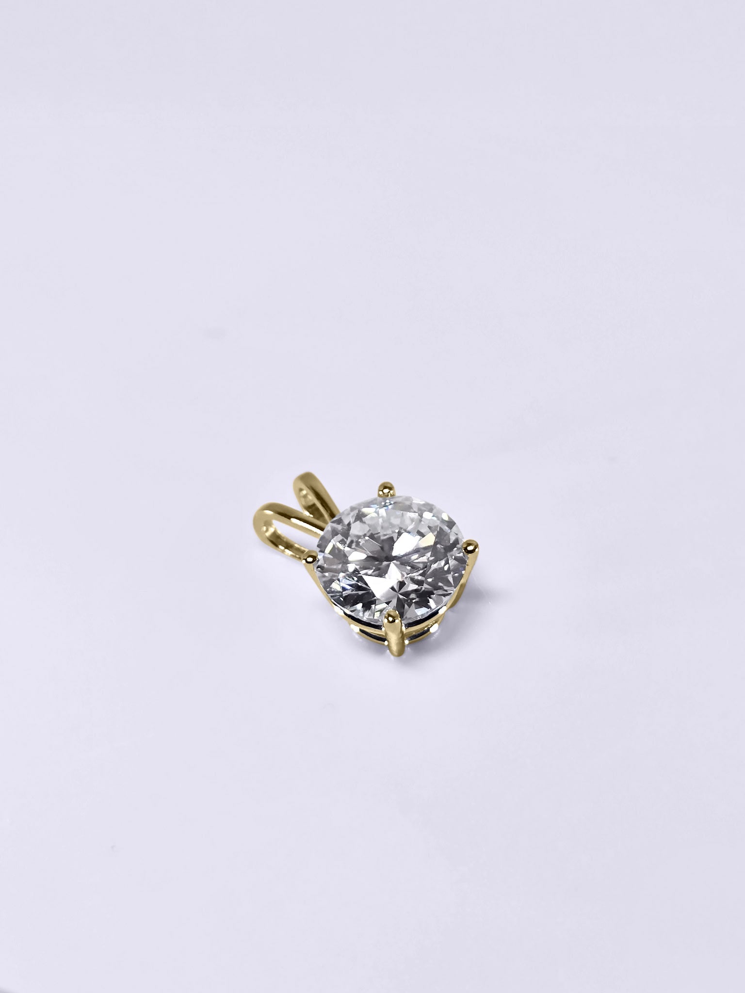 1.98 Carat Brilliant Round Lab Grown Diamond Pendant in 14K Gold - Rarest Jewelries