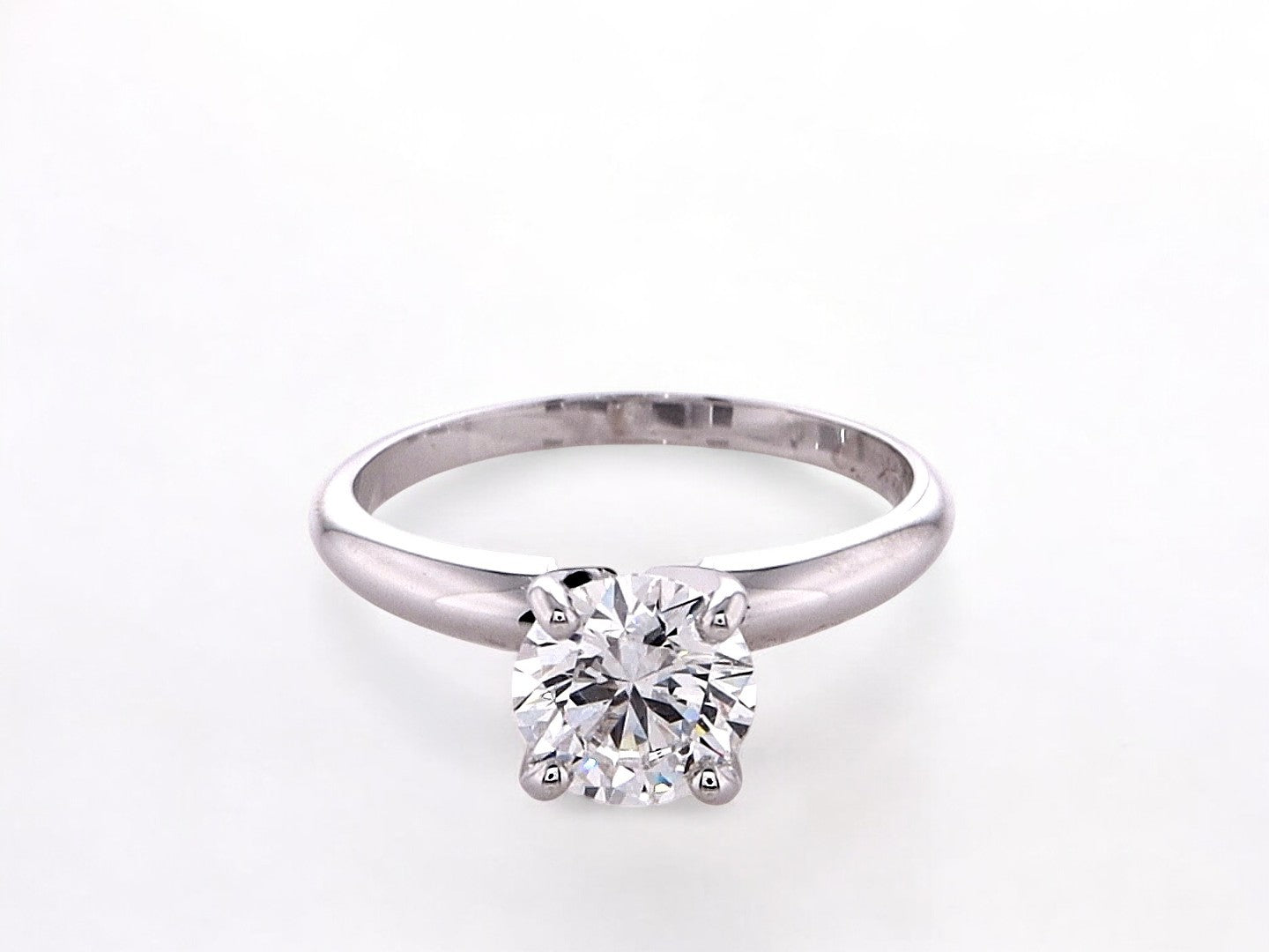 1 Carat Round Brilliant Lab Grown Diamond Solitaire Ring in 14K Gold