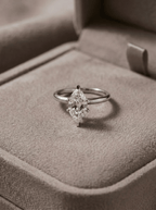 2 Carat Marquise Cut Lab Grown Diamond Solitaire Engagement Ring in 14K Gold - Rarest Jewelries