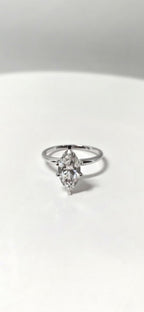 2 Carat Marquise Cut Lab Grown Diamond Solitaire Engagement Ring in 14K Gold - Rarest Jewelries