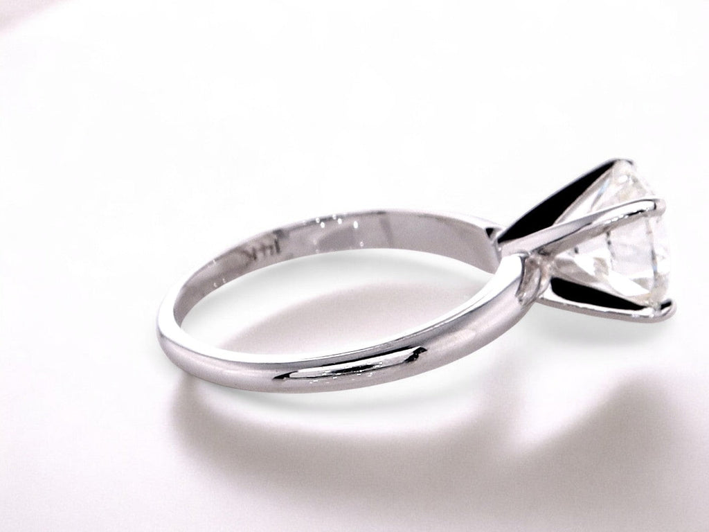 2 Carat Round Brilliant Lab Grown Diamond Solitaire Ring in 14K Gold - Rarest Jewelries