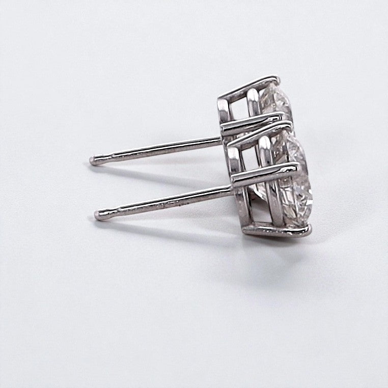 2 Carat Round Brilliant Lab Grown Diamond Stud Earrings in 14K Gold - Rarest Jewelries