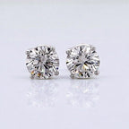 2 Carat Round Brilliant Lab Grown Diamond Stud Earrings in 14K Gold - Rarest Jewelries