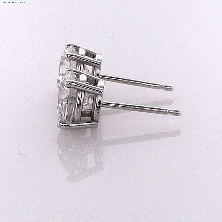 2 Carat Round Brilliant Lab Grown Diamond Stud Earrings in 14K Gold - Rarest Jewelries