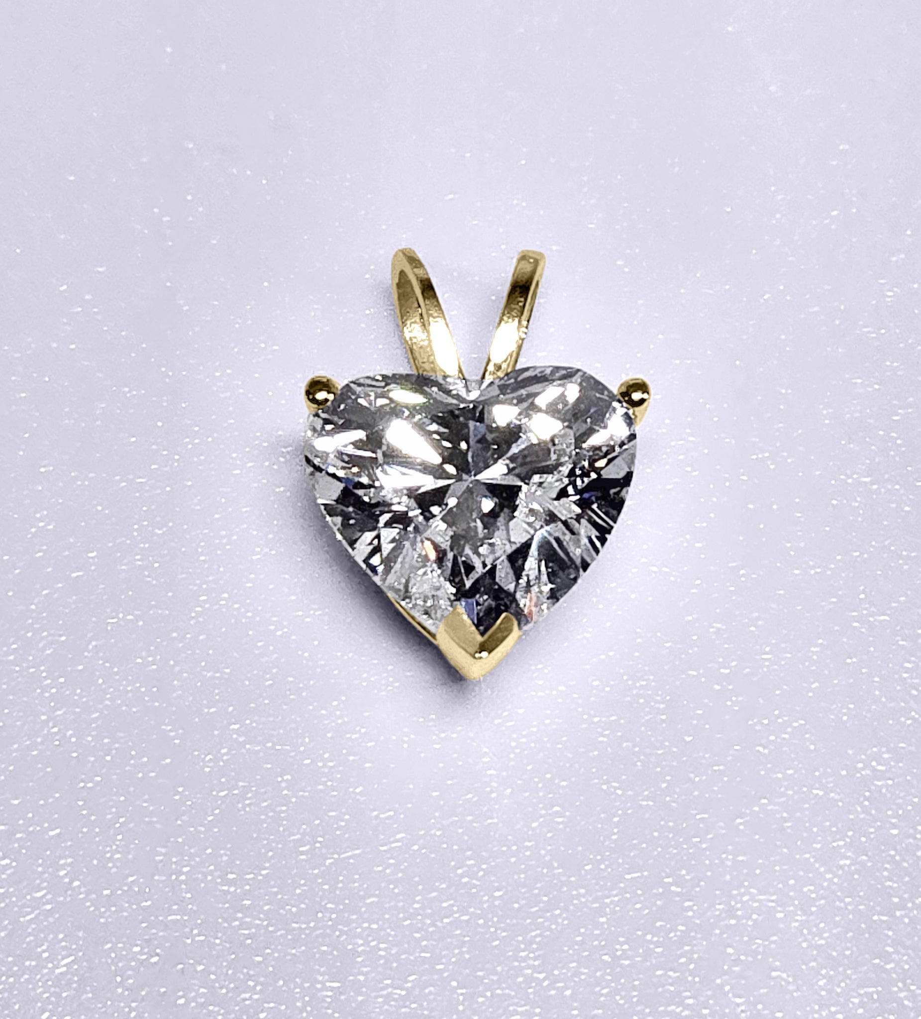 2.01 Carat Heart Shape Cut Lab Grown Diamond Pendant in 14K Gold - Rarest Jewelries