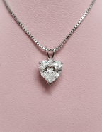 2.01 Carat Heart Shape Cut Lab Grown Diamond Pendant in 14K Gold - Rarest Jewelries