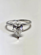 2.01 Carat Pear Cut Lab Grown Diamond Engagement Promise Ring in 14K Gold - Rarest Jewelries