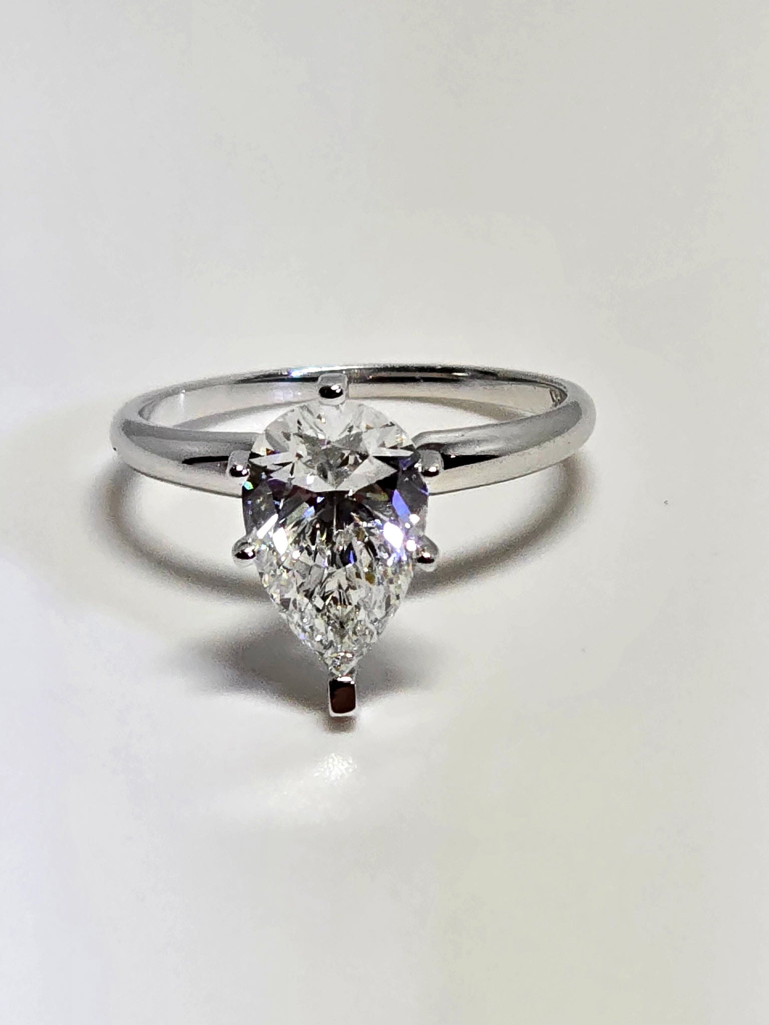 2.01 Carat Pear Cut Lab Grown Diamond Engagement Promise Ring in 14K Gold - Rarest Jewelries