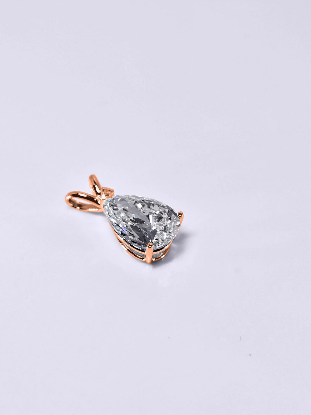 2.01 Carat Pear Shape Cut Lab Grown Diamond Pendant in 14K Gold - Rarest Jewelries