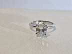 3 Carat Oval Cut Lab Grown Diamond Solitaire Engagement Ring in 14K Gold - Rarest Jewelries