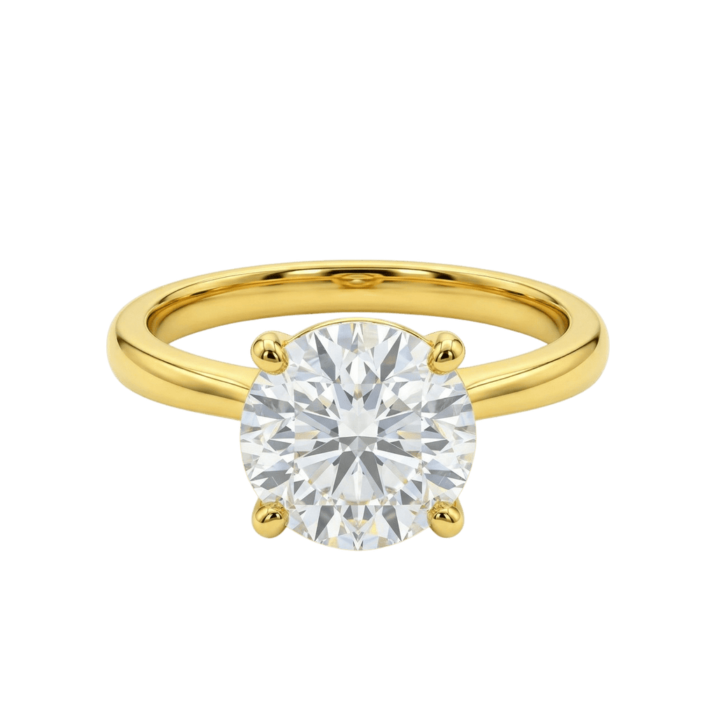 3 Carat Round Brilliant Lab - Grown Diamond Solitaire Ring in 14K Gold - Rarest Jewelries