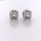 3 Carat Round Brilliant Lab Grown Diamond Stud Earrings in 14K Gold - Rarest Jewelries