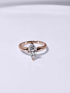 3.01 Carat Marquise Cut Lab Grown Diamond Solitaire Engagement Ring in 14K Gold - Rarest Jewelries