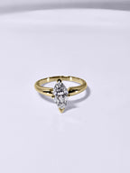 3.01 Carat Marquise Cut Lab Grown Diamond Solitaire Engagement Ring in 14K Gold - Rarest Jewelries