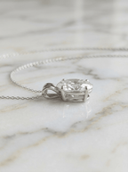 3.01 Carat Oval Brilliant Lab Grown Diamond Pendant in 14K Gold - Rarest Jewelries