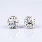 3.5 Carat Round Brilliant Lab Grown Diamond Stud Earrings in 14K Gold - Rarest Jewelries