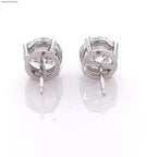3.5 Carat Round Brilliant Lab Grown Diamond Stud Earrings in 14K Gold - Rarest Jewelries