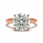 3 Carat Round Brilliant Lab-Grown Diamond Solitaire Ring in 14K Gold