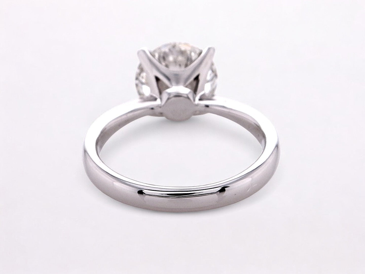 3 Carat Round Brilliant Cut Lab Grown Diamond Solitaire Ring in 14K Gold