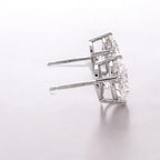 4 Carat Forever Round Brilliant Lab Grown Diamond Stud Earrings in 14K Gold - Rarest Jewelries