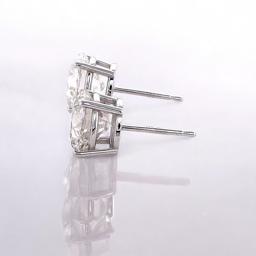 4 Carat Forever Round Brilliant Lab Grown Diamond Stud Earrings in 14K Gold - Rarest Jewelries