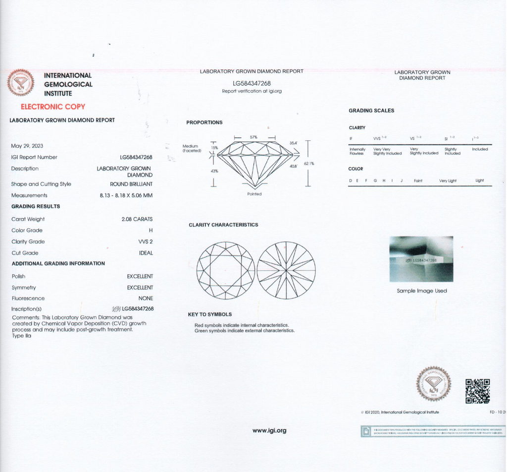 4 Carat Forever Round Brilliant Lab Grown Diamond Stud Earrings in 14K Gold - Rarest Jewelries