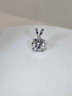 1.98 Carat Brilliant Round Lab Grown Diamond Pendant in 14K Gold