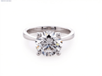 5.01 Carat Round Brilliant Lab Grown Diamond Engagement Solitaire Ring in 14K Gold - Rarest Jewelries