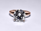 5.01 Carat Round Brilliant Lab Grown Diamond Engagement Solitaire Ring in 14K Gold - Rarest Jewelries