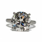 5.01 Carat Round Brilliant Lab Grown Diamond Engagement Solitaire Ring in 14K Gold - Rarest Jewelries