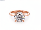 5.01 Carat Round Brilliant Lab Grown Diamond Engagement Solitaire Ring in 14K Gold - Rarest Jewelries