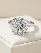 5.01 Carat Round Brilliant Lab Grown Diamond Engagement Solitaire Ring in 14K Gold - Rarest Jewelries