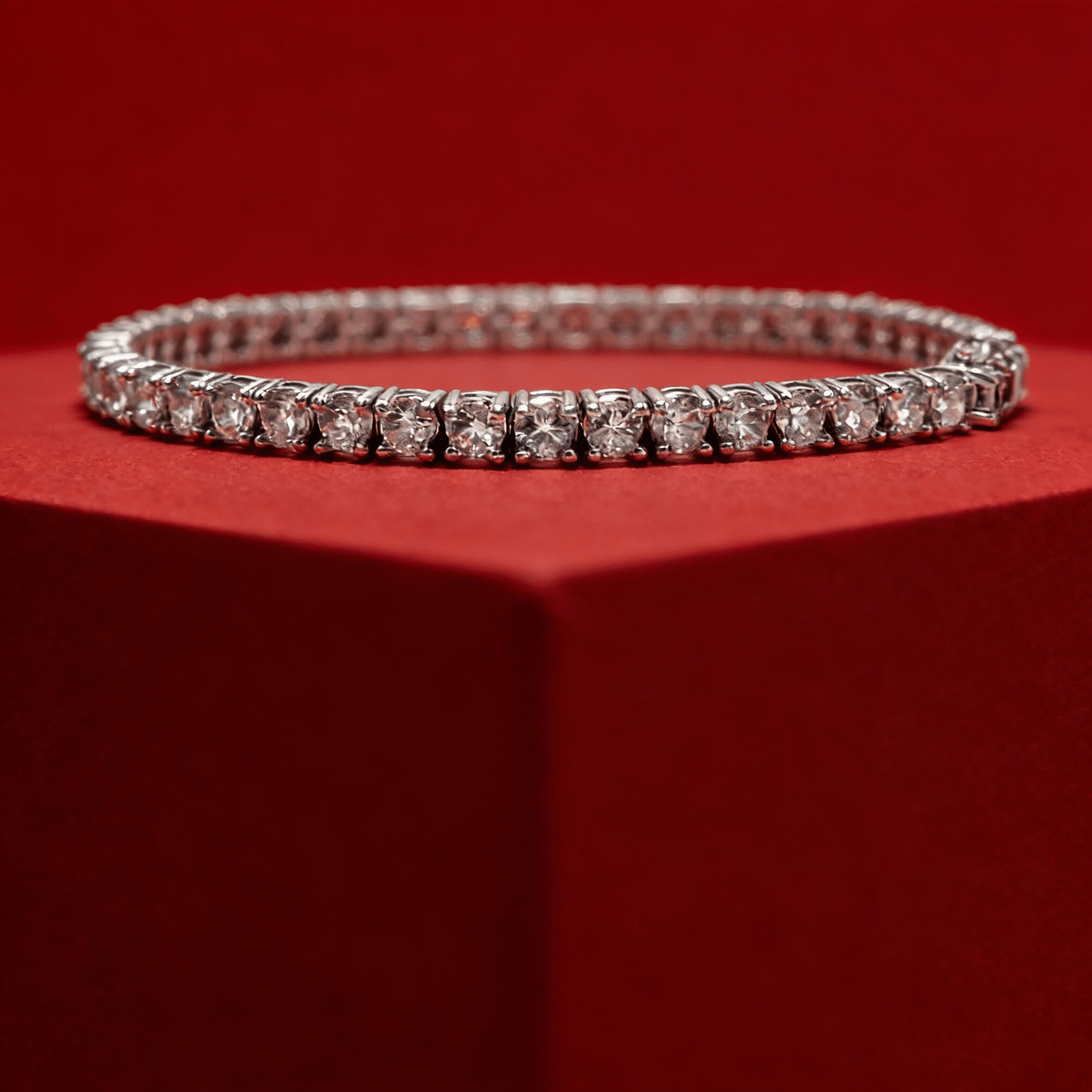 7.5 Ctw Lab Grown Diamond Round Tennis Bracelet in 14K Gold - Rarest Jewelries