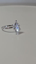 1.07 Carat Marquise Cut Lab Grown Diamond Solitaire Engagement Ring in 14K Gold