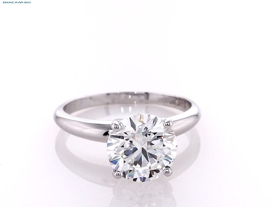2 Carat Round Brilliant Lab Grown Diamond Solitaire Ring in 14K Gold