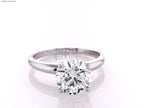 2 Carat Round Brilliant Lab Grown Diamond Solitaire Ring in 14K Gold